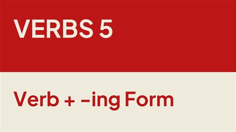 Verb Ing Form EnglishFest