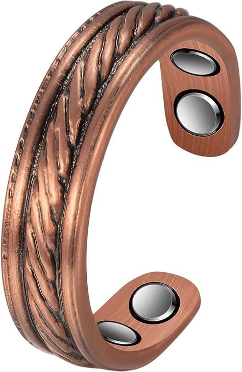 Wollet Magnetic Copper Rings For Women With Magnetsadjustable Size