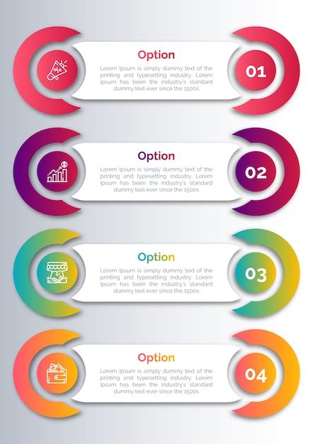 Free Vector Colorful Step Infographic Template