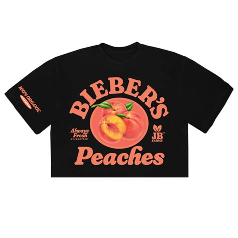 Biebers Peaches Crop Top Justin Bieber Shop