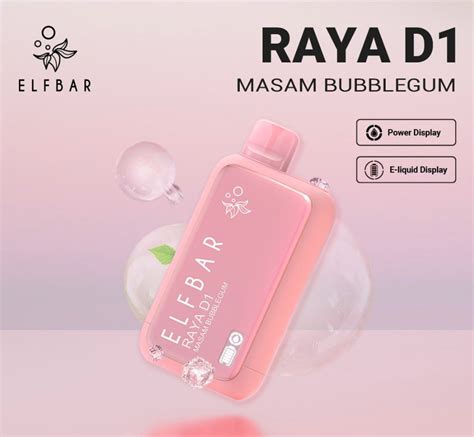 Elfbar Raya D Masam Bubblegum Puffs Vape Hub Bd