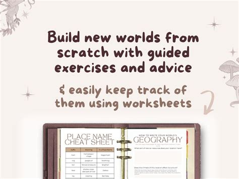 Fantasy Worldbuilding Workbook Digital Or Printable Writing Planner