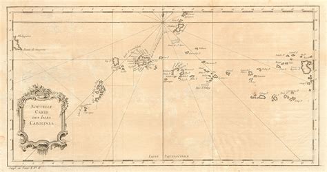 Nouvelle Carte Des Isles Carolines Islands Micronesia Palau BELLIN