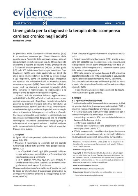 PDF Best Practice OPEN ACCESS Linee Guida Per La Diagnosi E La