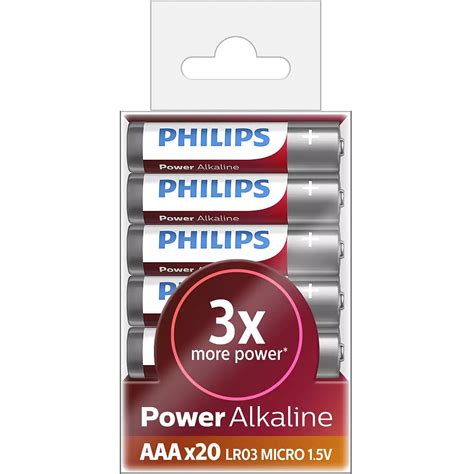 Set Baterii Philips Power Alkaline Lr P T Tip Aaa V