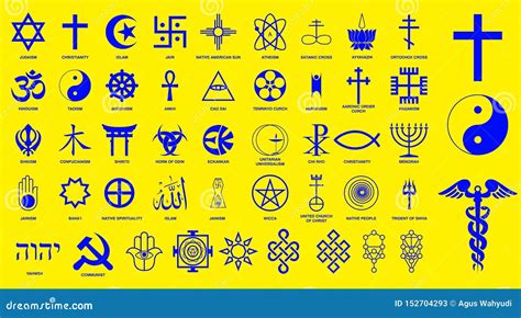 Signes De Symboles De Religion Du Monde Des Groupes Religieux