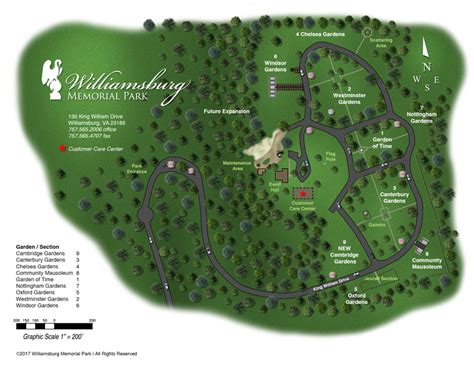 Cemetery Map - Williamsburg Memorial Park