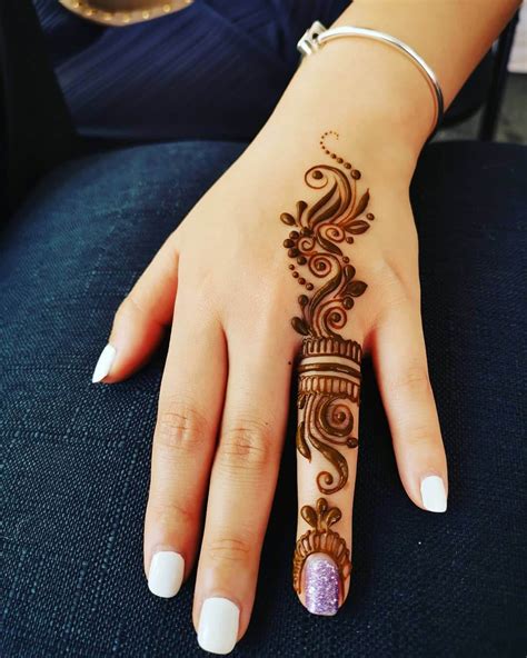 50 Latest One Finger Mehndi Designs K4 Fashion