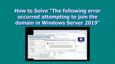 How To Solve The Following Error Occurred Attempting To Join The