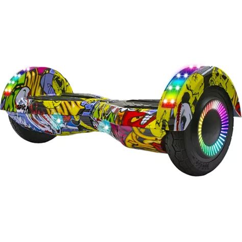 Patineta Scooter Electrica Hoverboard Spica S Luz Rgb Bt Amarillo