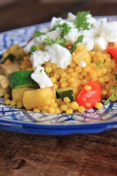 Parelcouscous Met Kip Courgette En Feta Foodinista