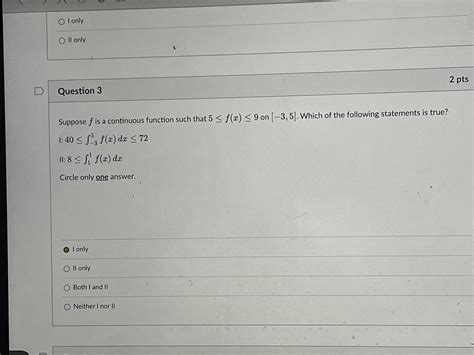 Solved Question 3 Suppose F Is A Continuous Function Such Chegg