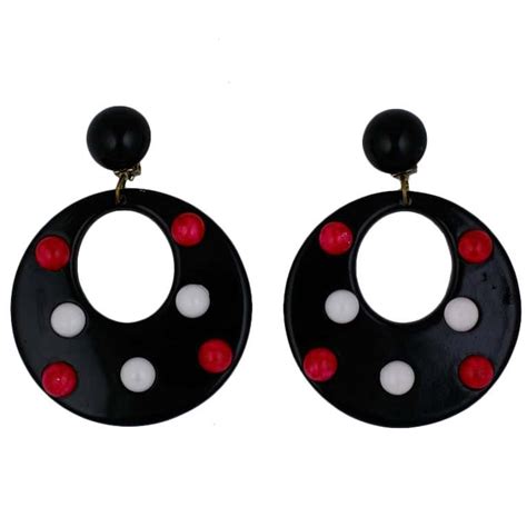 Mod Resin Hoop Earrings For Sale At 1stdibs