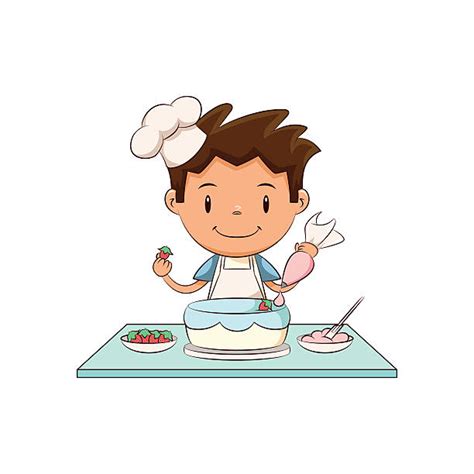 410 Boy Holding Cake Stock Illustrations Royalty Free Vector Graphics