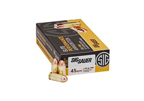 45auto 230gr Elite Ball Fmj Box Of 50 SIG SAUER