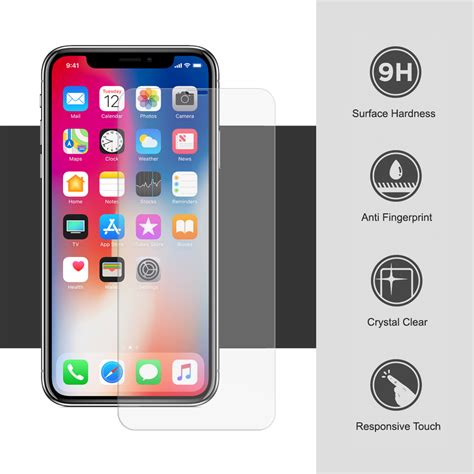 H Tempered Glass Screen Protector Apple Iphone Pro Xs X