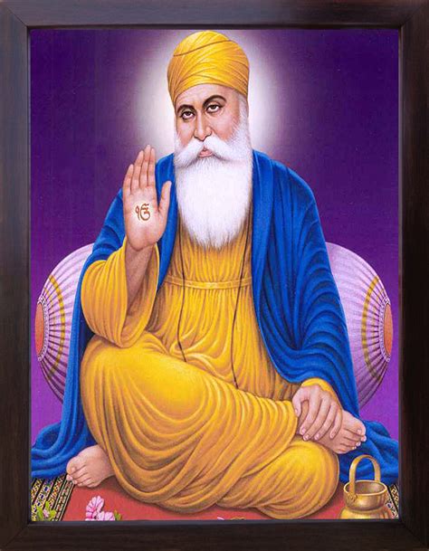 Buy Sikh Religious Lord Guru Nanak Dev Ji Giving Blessings A Sikh