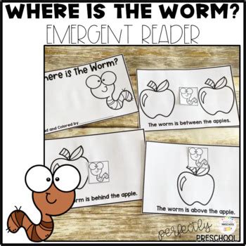 Where Is The Worm Positional Words Prepositions Book Apple Theme For