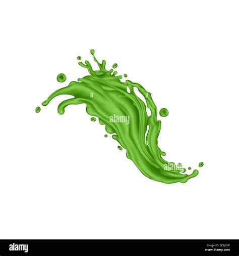 Green juice splash on a white background Stock Photo - Alamy