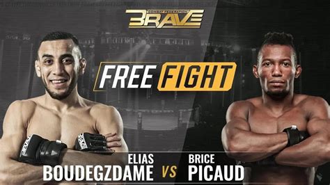 Free Mma Fight Elias Boudegzdame Vs Brice Picaud Brave Cf Youtube