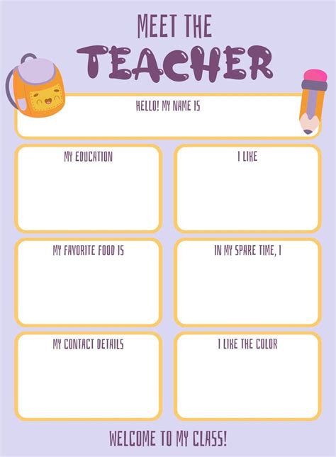 All About Me Form For Teachers Free Pdf Printables Printablee