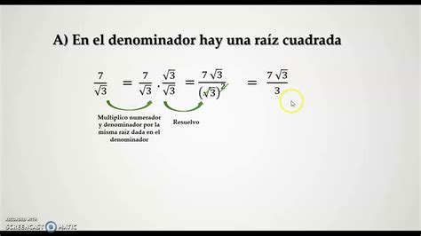 Racionalización de Denominadores YouTube