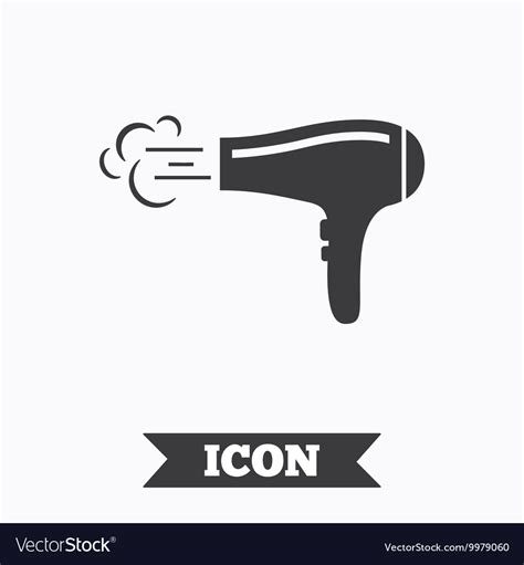 Hairdryer Sign Icon Hair Drying Symbol Royalty Free Vector