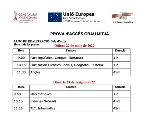 Proves Dacc S A Cicles Formatius Ies Josep Segrelles