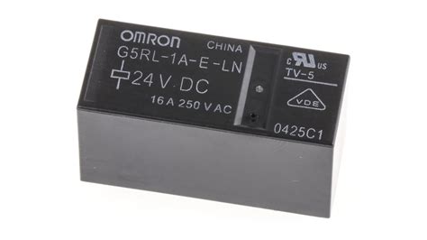 Omron 功率继电器 24v 直流线圈 16a切换 Spst 1极 Pcb安装 银合金触点 G5rl系列 G5rl 1a E