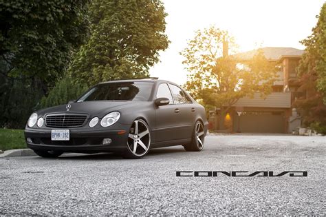 Mercedes Benz E Matte Black Sitting On Concavo Cw Shot In Toronto