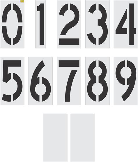 24'' x 12'' Number Kit Stencil — 1-800-Stencil