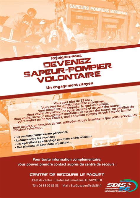 Devenez Sapeur Pompier Volontaire Mairie Le Faou T