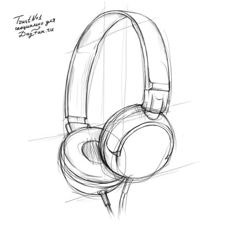 How To Draw Headphones Step By Step 3 Headphones Drawing 3d Drawings