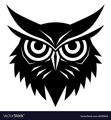 Beautiful owl silhouette Royalty Free Vector Image