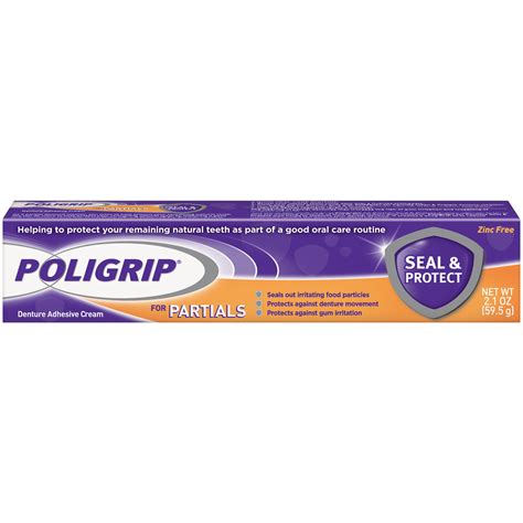 Super Poligrip For Partials Denture Adhesive Cream 21 Oz Box Health