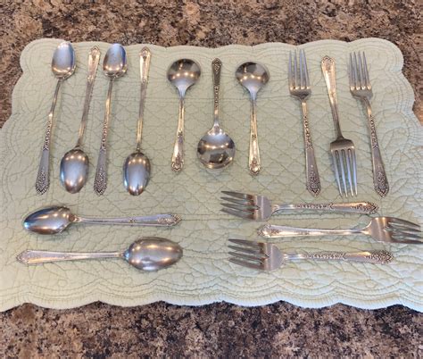 1948 Promise By Royal Crest Sterling Silver Flatware Set 15 Etsy