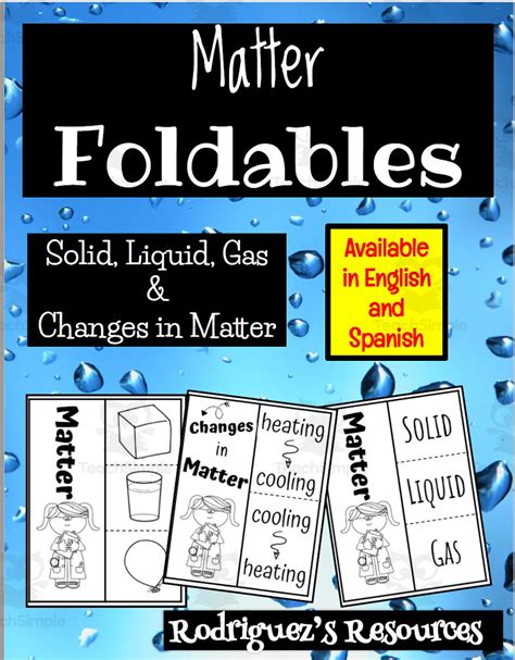 Science Matter Foldables Solid Liquid Gas And Changes In Matter