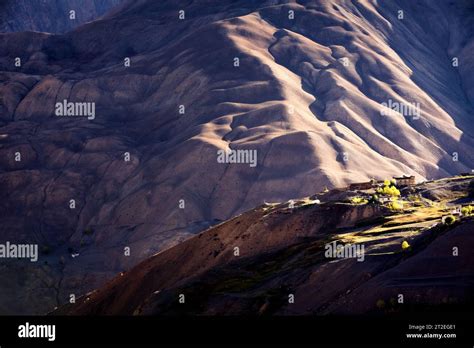 Barren Landscape Near Lingshed Ladakh India Stock Photo Alamy