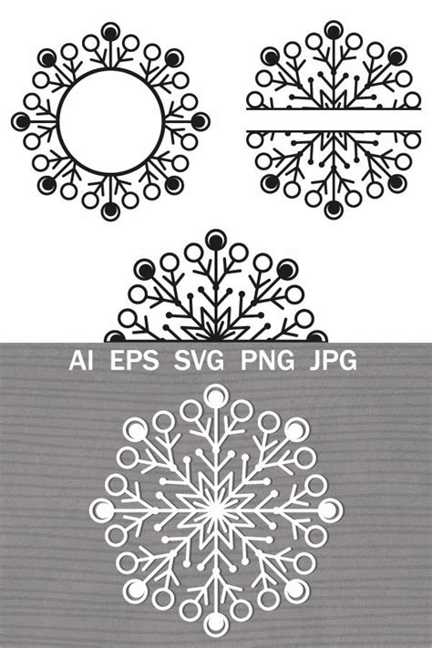 Openwork Christmas Snowflake Template Svg Cutting 1610388