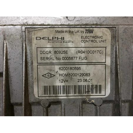 Engine Ecu Delphi Ddcr R C C Renault Hom