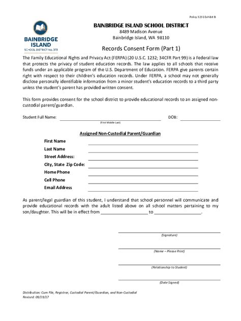 Fillable Online Bisd Records Consent Form Rev Docx Fax Email