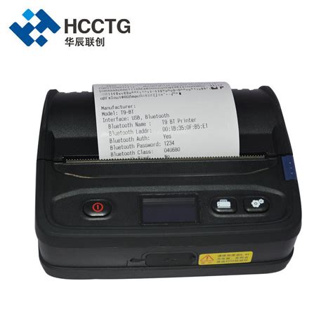 112mm Portable Mini Mobile Thermal Bt Printer With Rechargeable Battery