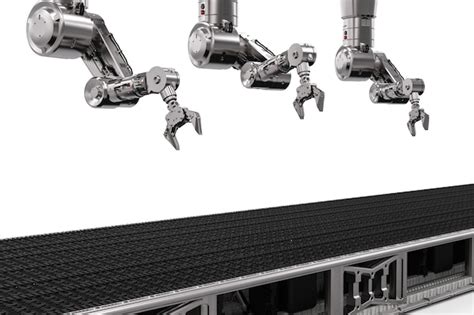 Premium Photo D Rendering Robot Arms With Conveyor Line