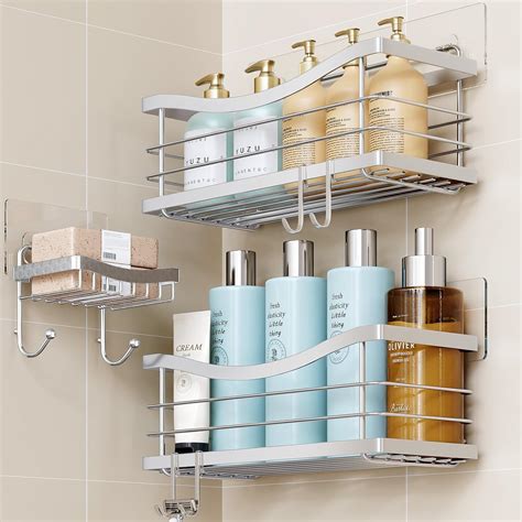 Odesign Adhesive Shower Caddy With Soap Dish 3 Australia Ubuy