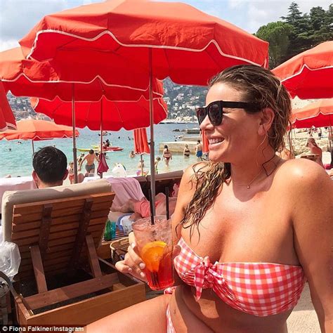 Fiona Falkiner Parades Her Curves In A Gingham Bikini During French