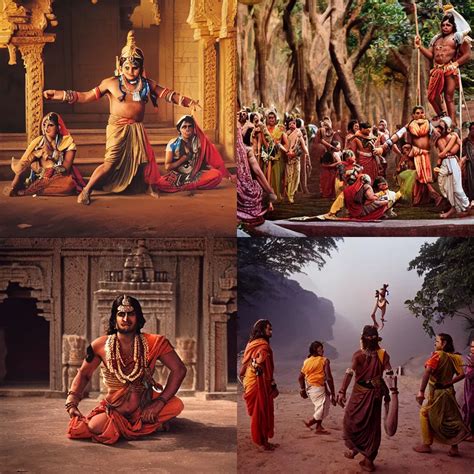 An Epic Cinematic Scene From Ramayan Photograph By Stable Diffusion