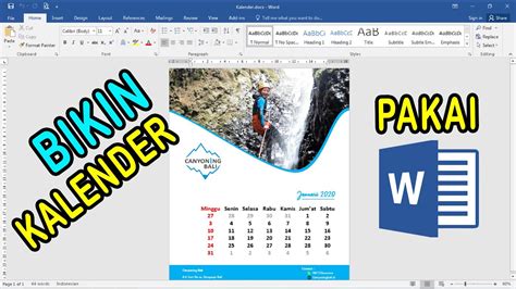 Cara Nak Buat Kalender Sendiri