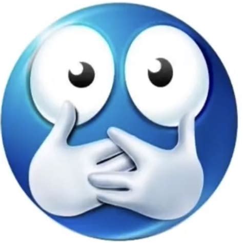 Round Icon Pfp Cute Blue Android Samsung Funny Laughting Emoji