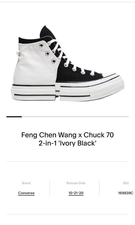 Feng Cheng Wang Converse Chuck 70 2 In 1 Black White Men S Fashion