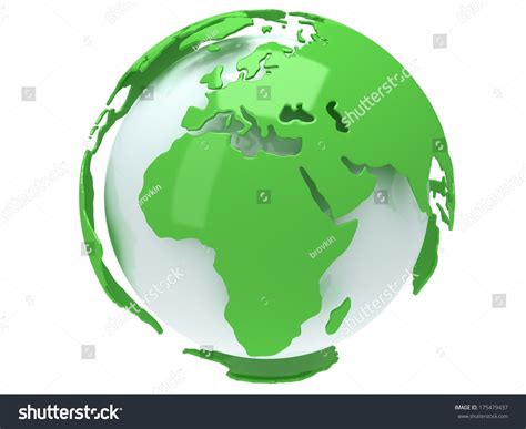 Earth Planet Globe 3d Render Africa Stock Illustration 175479437